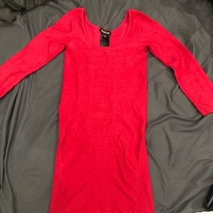 Red BEBE bodycon dress